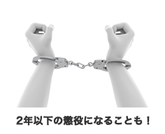 2年以下の懲役になることも!